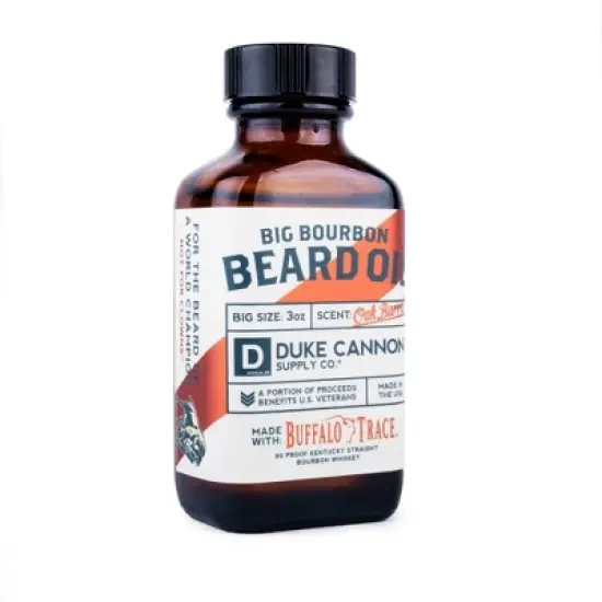 Duke Cannon Big Bourbon Beard Oil - Bourbon Oak Barrel Scent - Beard Oil for Men - 3 fl. oz image {1}