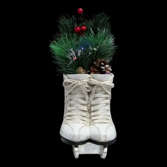Northlight LED Lighted Ice Skates with Floral Arrangement Christmas Decoration - 12" image {5}