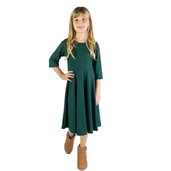 24seven Comfort Apparel Knee Length Fit and Flare Girls Comfortable Party Dress image {6}