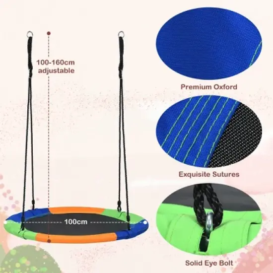 Costway 40'' Flying Saucer Tree Swing Indoor Outdoor Play Set Kids Gift image {4}