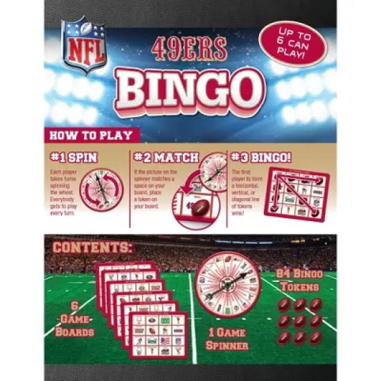 MasterPieces Kids Games - NFL San Francisco 49ers Bingo image {3}