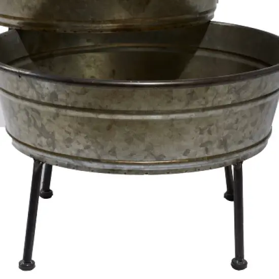 26" x 30" Farmhouse Metal Fountain Gray - Olivia & May image {3}