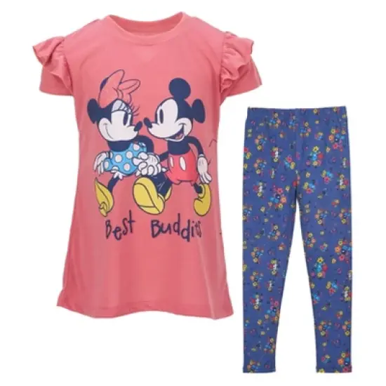 Disney Minnie Mouse Girls T-Shirt and Leggings Outfit Set Toddler  image {11}