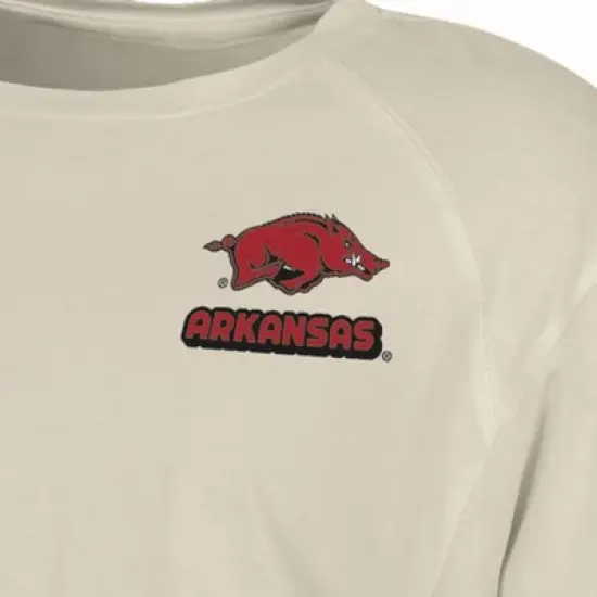 NCAA Arkansas Razorbacks Women's Long Sleeve Cream T-Shirt image {2}