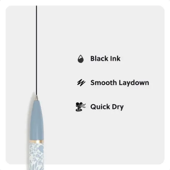 U Brands 3ct Monterey Ballpoint Pens Ornate Florals image {4}