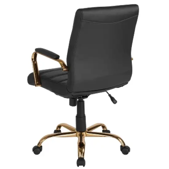Flash Furniture Mid-Back Executive Swivel Office Chair with Metal Frame and Arms image {6}