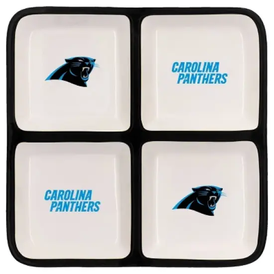 NFL Carolina Panthers 4-Section Square Tray image {2}