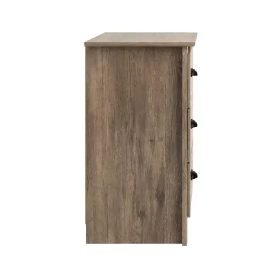 Salt Spring 3 Drawer Tall Nightstand Drifted - Prepac image {3}