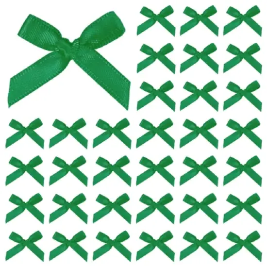 Unique Bargains Polyester Craft Durable Satin Ribbon Bow 1.6x1 Inch 100 Pcs image {10}