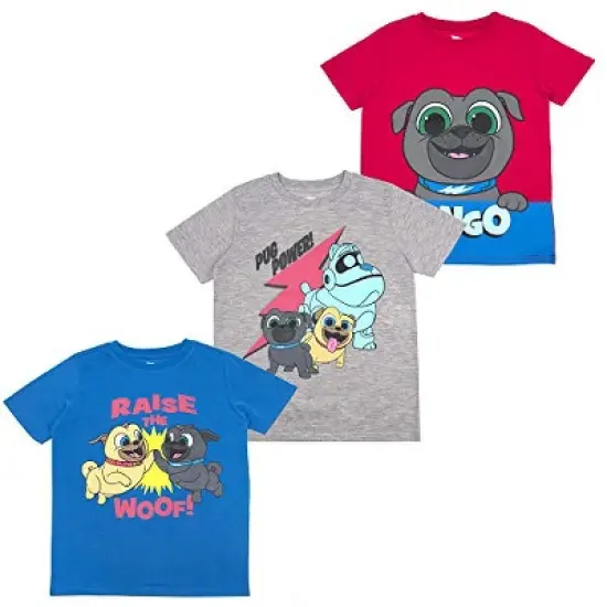 Disney Boy's 3-Pack Graphic Tee Variety |Cars, Incredibles, Simba, Kion, Maui, Mickey Mouse, Muppets, Toy Story, Puppy Dog Pals for Toddler image {7}