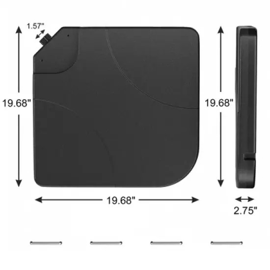 VECELO 10ft Offset Hanging Patio Umbrella with UV Protection Waterproof for Outdoor/Garden/Lawn, 8 Sturdy Ribs, Handy Crank&Cross Base, Red/Tan/White image {3}