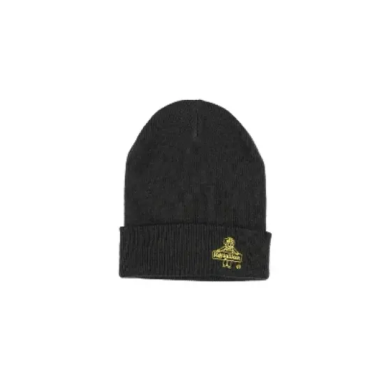 RefrigiWear Soft Acrylic Knit Moisture Wicking Winter Watch Cap (Black with Gold Logo, One Size Fits All) image {1}
