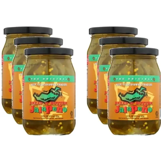 West Texas Pepper Traders The Original Bread N' Butter Jalape&ntilde;o - Case of 6 - 16 fl oz image {2}