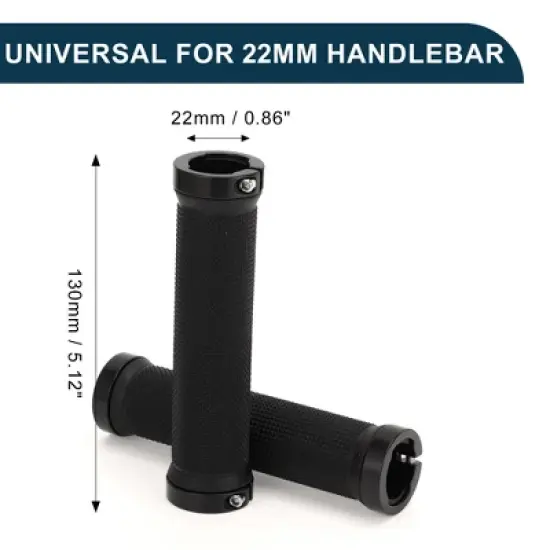 Unique Bargains Bike Handlebar Grips Covers 5.12" Black 1 Set image {4}