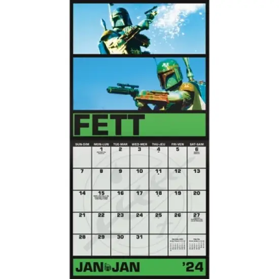 Trends International Inc. 2023-24 Wall Calendar 12"x12" Star Wars: Saga Bilingual image {1}