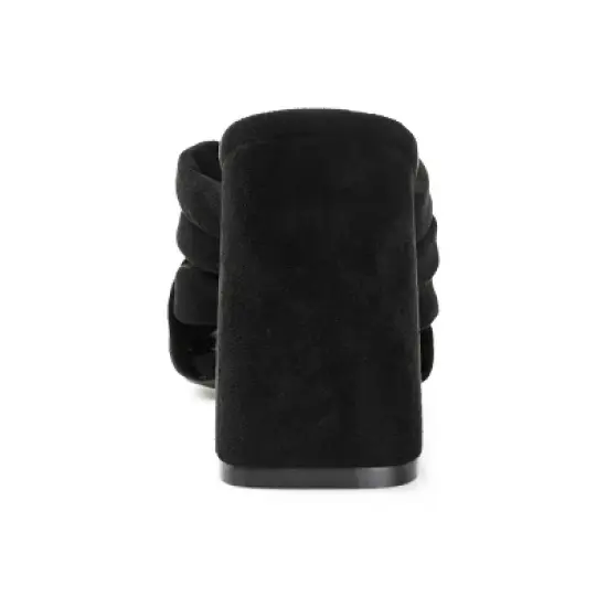 Journee Collection Womens Dorisa Open Square Toe Block Heel Sandals image {2}