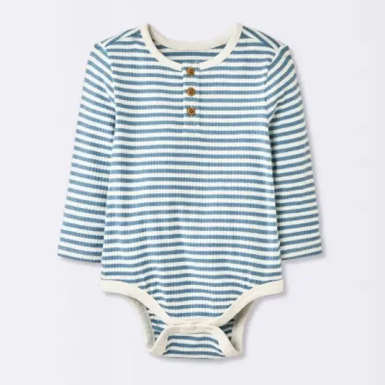 Baby Boys' 2pc Striped Suspender Top & Bottom Set - Cloud Island&trade; Blue image {2}