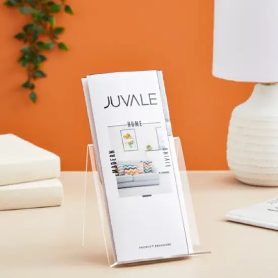 Juvale 6-Pack Acrylic Book Stand for Books, Comics, Phone, Tablet, Clear Easel Display, 4.5x5-Inch Transparent Holder for School, Home, Office image {4}