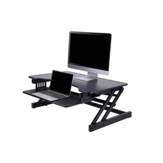 Basic Height Adjustable Sit to Stand Desk Computer Riser - Rocelco image {3}