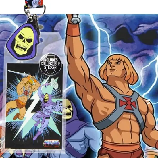 He-Man Lanyard Masters of The Universe ID Lanyard Badge Holder With Rubber Skeletor Charm image {4}