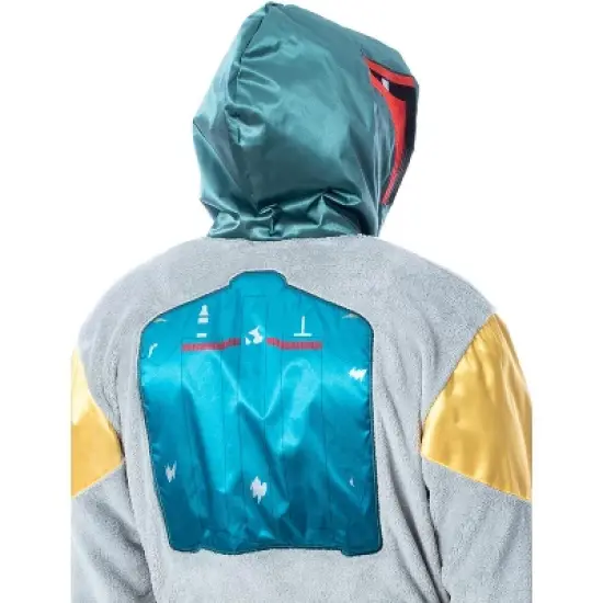 Star Wars Adult Boba Fett Bounty Hunter Fleece Robe Bathrobe For Men Women Multi image {3}