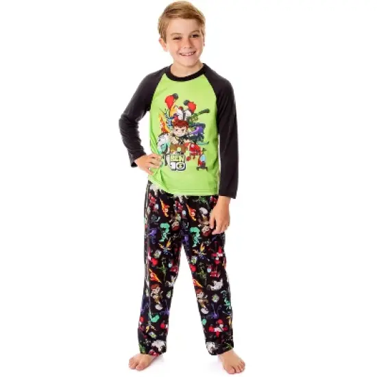 Ben 10 Boys' Cartoon TV Series Omnitrix Characters Aliens Pajama Set Multicolored image {4}