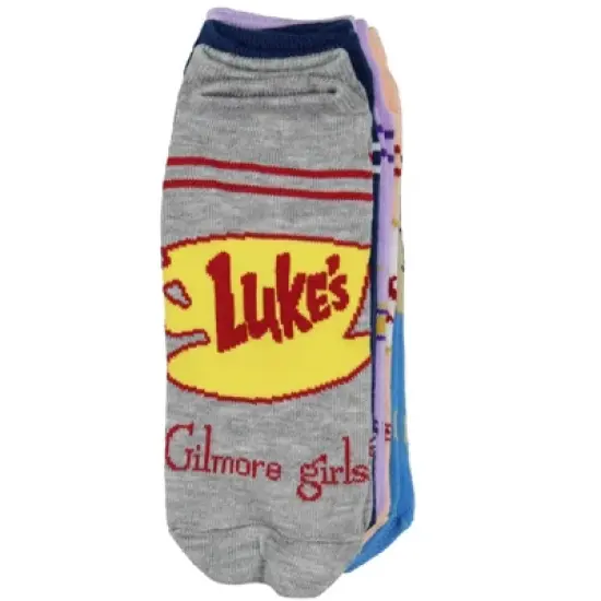 Gilmore Girls Socks 5 Pk Stars Hollow Luke's Diner Rory Lorelai Gilmore TV Series Low-Cut Womens Socks Shoe Size 4-10 Multicoloured image {2}