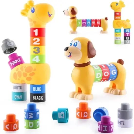 iPlay, iLearn Baby Stacking Toys, Toddler Montessori Building Blocks Set, image {3}