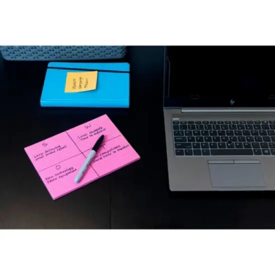 Post-it Super Sticky Large Lined Notes, 8 x 6 Inches, Energy Boost, Pack of 4 image {4}