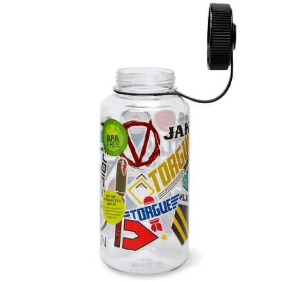 Just Funky Borderlands Manufacturer Logos Plastic Water Bottle - 32-Ounces image {1}