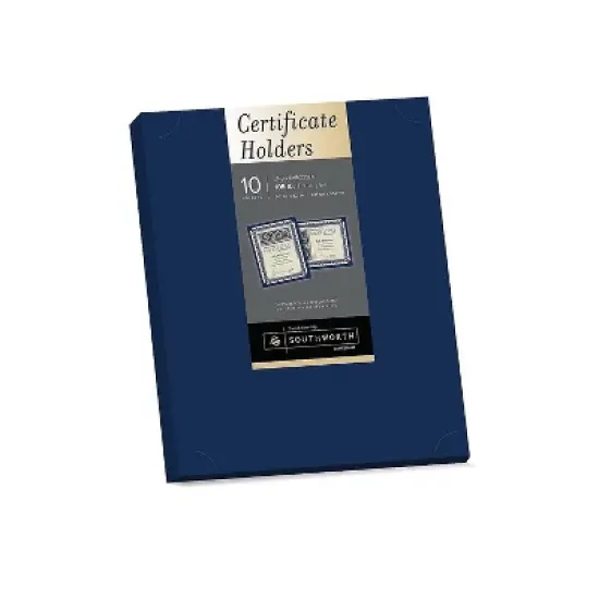 Southworth Certificate Holders 8.5" x 11" Navy Blue 10/Pack (PF8) image {3}