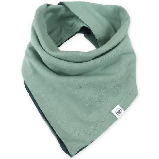 Honest Baby Organic Cotton 10pk Rainbow Gems Reversible Bandana Bib Burp Cloth - Blue image {3}