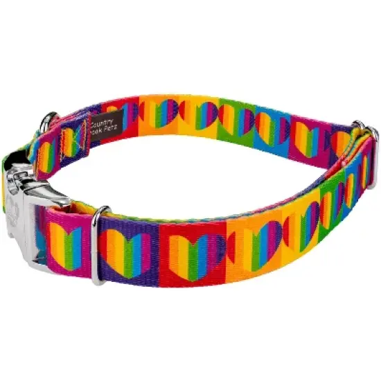 Country Brook Petz Premium Rainbow Hearts Dog Collar image {1}