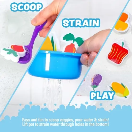 Tub Works Tub Soup Scoop, Strain & Play Toddler Bath Toy image {2}