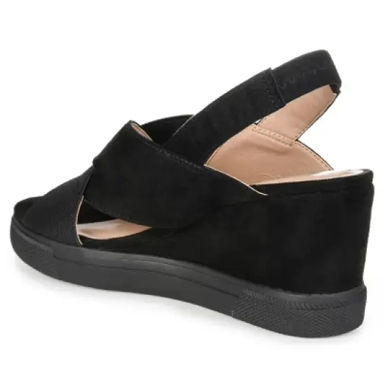 Journee Collection Womens Ronnie Wedge Heel Slip On Sandals image {6}