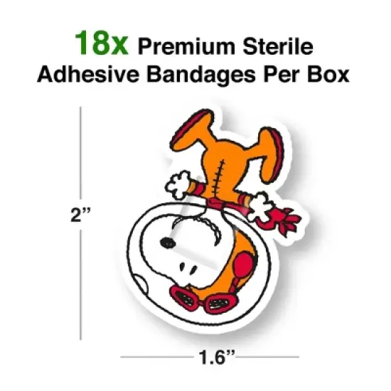 Gamago Peanuts Snoopy In Space Adhesive Bandages | 18 Count image {1}
