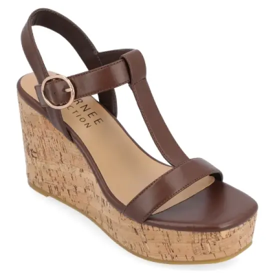 Journee Collection Womens Matildaa Tru Comfort Foam Buckle Platform Wedge Sandals image {12}