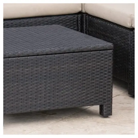 Puerta 13pc Wicker Patio Set - Dark Brown - Christopher Knight Home image {3}