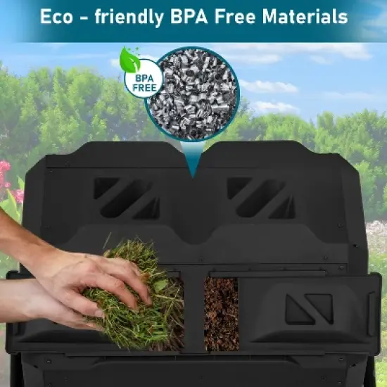 FDW Compost Bin 43 Gallon Compost Tumbler Bucket Fast Decomposition image {4}