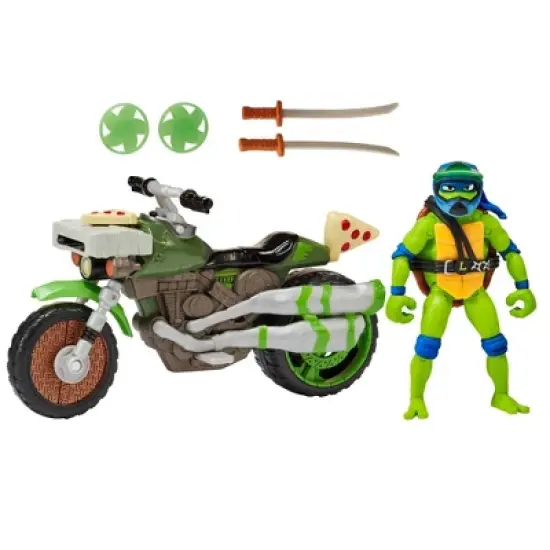 Teenage Mutant Ninja Turtles: Mutant Mayhem Ninja Kick Cycle with Leonardo Action Figure image {2}