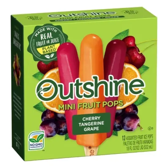 Outshine Cherry/Tangerine/Grape Frozen Fruit Bars - 18 fl oz/12ct image {3}