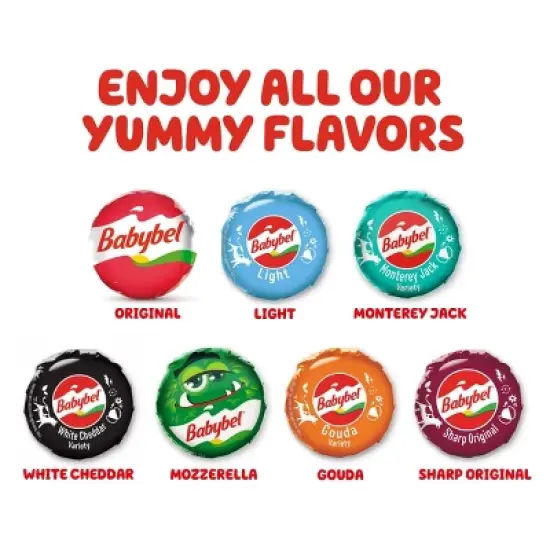 Mini Babybel White Cheddar Cheese - 14ct/10.5oz image {4}