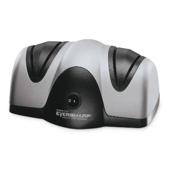 Presto Knife Sharpener- 08800: Electric Eversharp with Coarse & Fine Levels, Nonslip Base, Preset Angles, Black/Gray image {4}