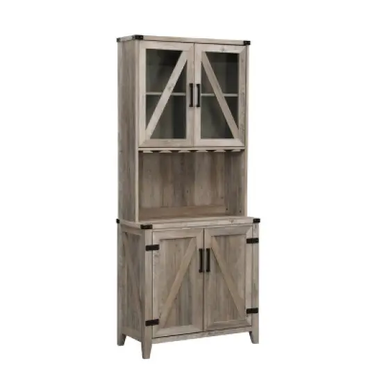 Wall Bar Cabinet with Glass Doors - Home Source image {7}