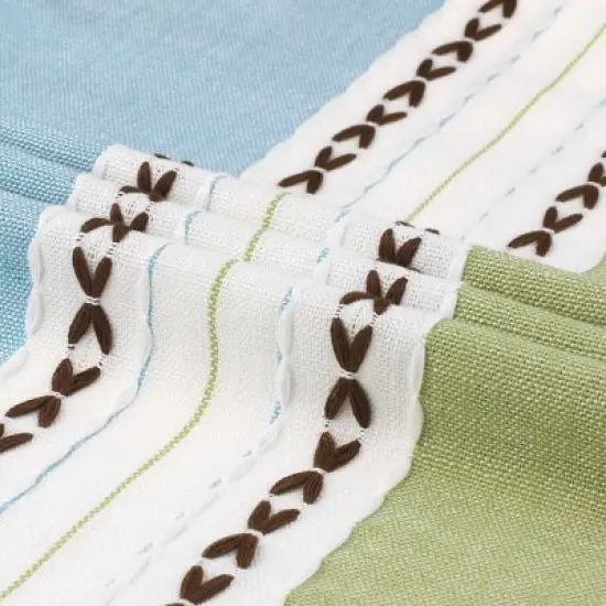 Unique Bargains Rustic Cotton Linen Waterproof Dinner Party Christmas Table Cover 2 Packs image {3}