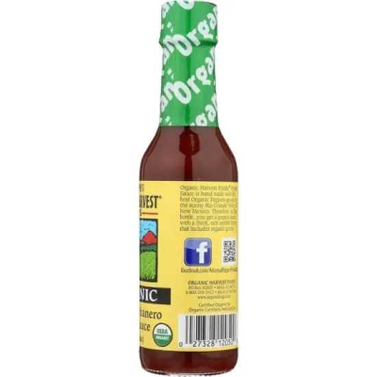 Organic Harvest Foods Organic Habanero Pepper Sauce - Case of 12/5 oz image {3}