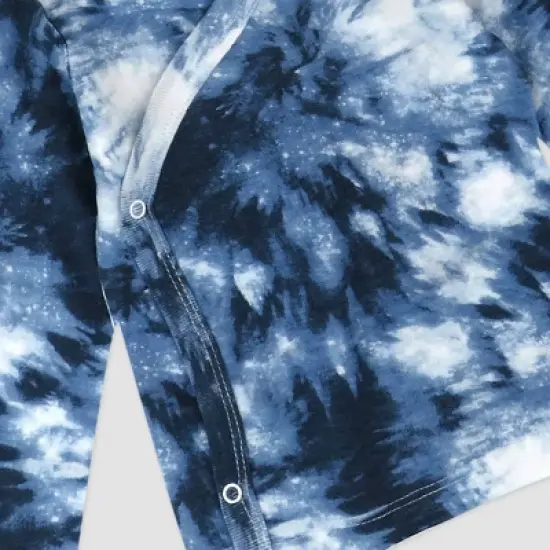 Honest Baby 3pc Top & Bottom Set with Beanie - Blue image {1}