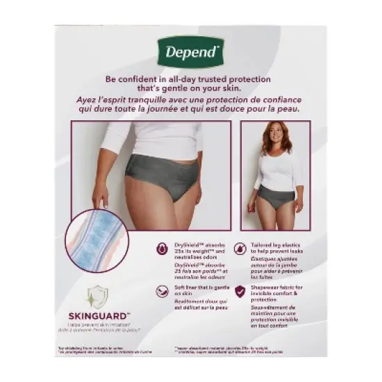 Depend Silhouette Incontinence & Postpartum Underwear for Women - Maximum Absorbency - M - Pink & Black - 14ct image {8}