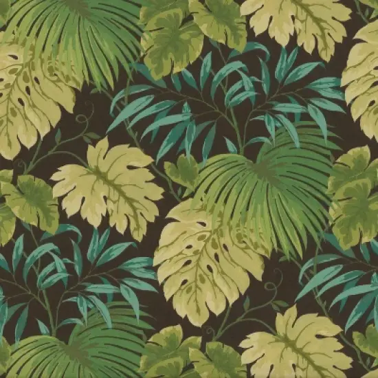 Outdoor Tufted Bench/Loveseat/Swing Cushion - Brown/Green Floral - Pillow Perfect image {1}