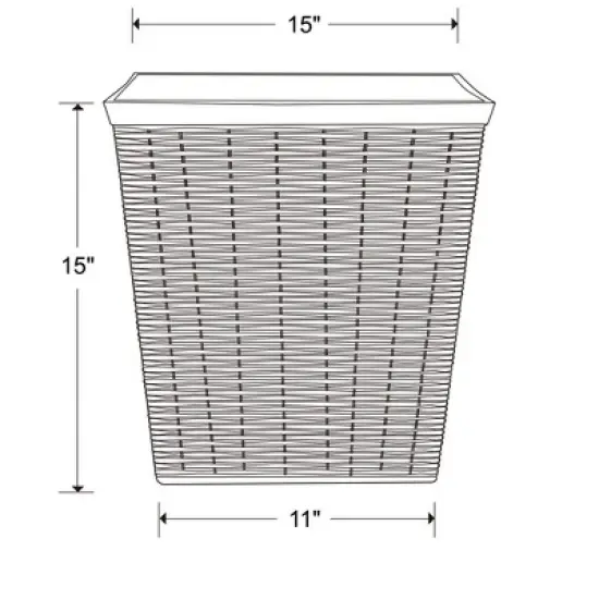 15" Jamaica Wicker Square Planter, Dark Coffee - Southern Patio image {2}
